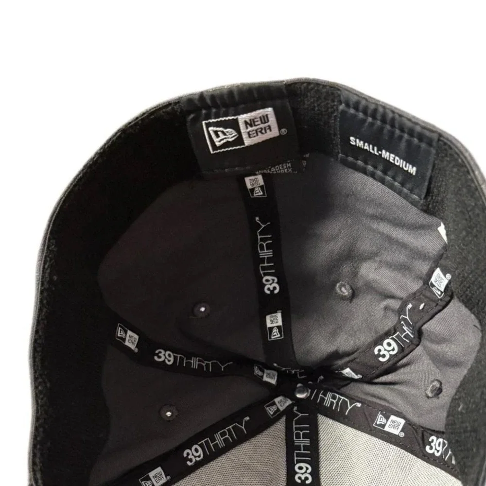 New Era 59Fifty Baseball Cap Grey Blk InsideOut‎ Hat Grunge Streetwear Sz S / M